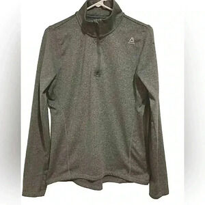 Reebok Women’s Pullover Sweatshirt 1/4-zip Grey Sz. Large